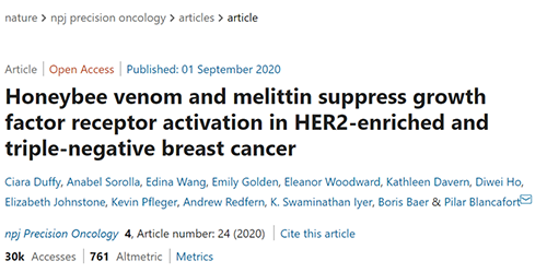 攻克三阴性乳腺癌，蜜蜂毒液竟是关键？